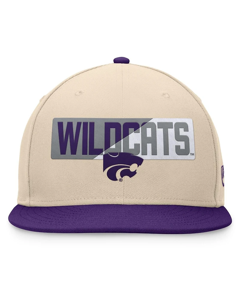 Top of the World Men's Khaki Kansas State Wildcats Goalaso Snapback Hat