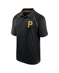 Fanatics Men's Black Pittsburgh Pirates Strong Alone Raglan Polo