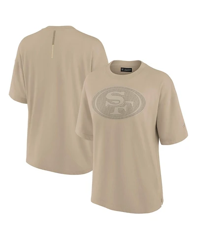 Fanatics Signature Women's Khaki San Francisco 49ers Elements Oversized T-Shirt