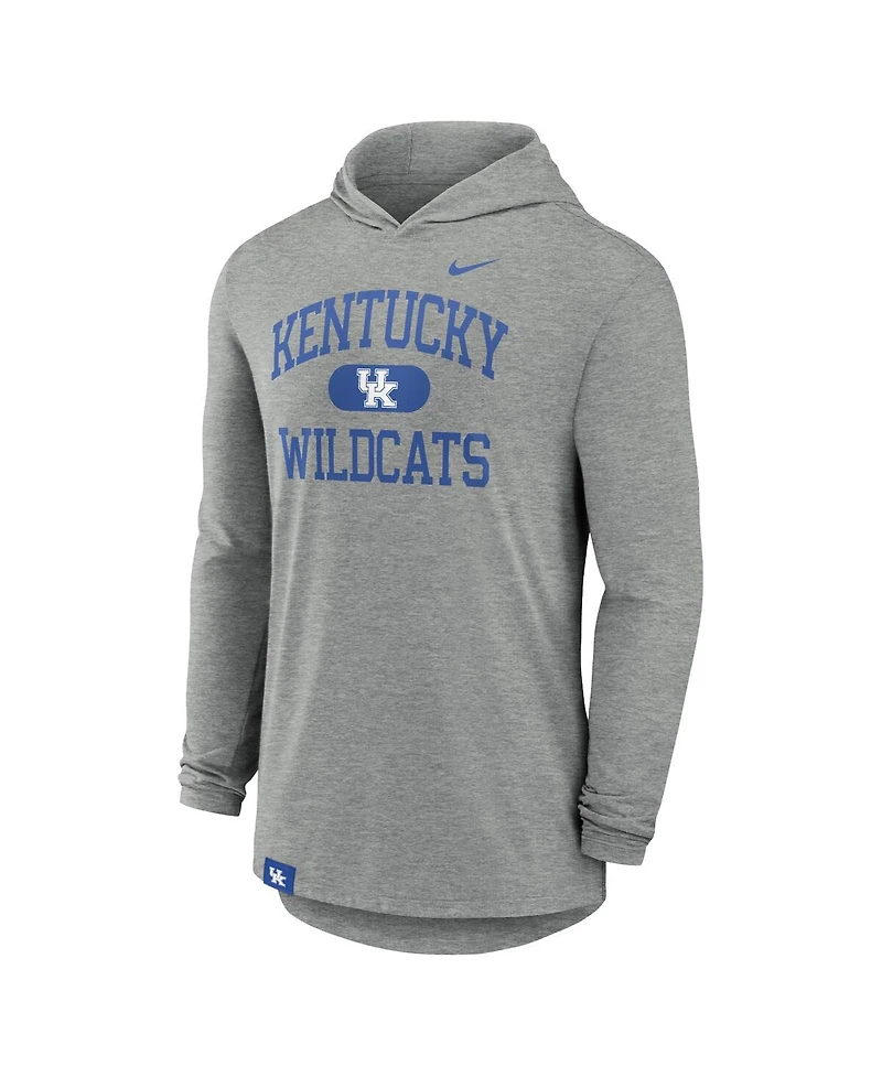 Nike Men's Heather Gray Kentucky Wildcats Blitz Hoodie Long Sleeve T-Shirt