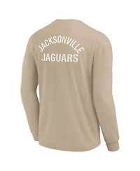 Fanatics Signature Men's and Women's Khaki Jacksonville Jaguars Elements Super Soft Long Sleeve T-Shirt
