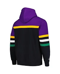 Mitchell & Ness Men's Black/Purple Utah Jazz Head Coach Pullover Hoodie
