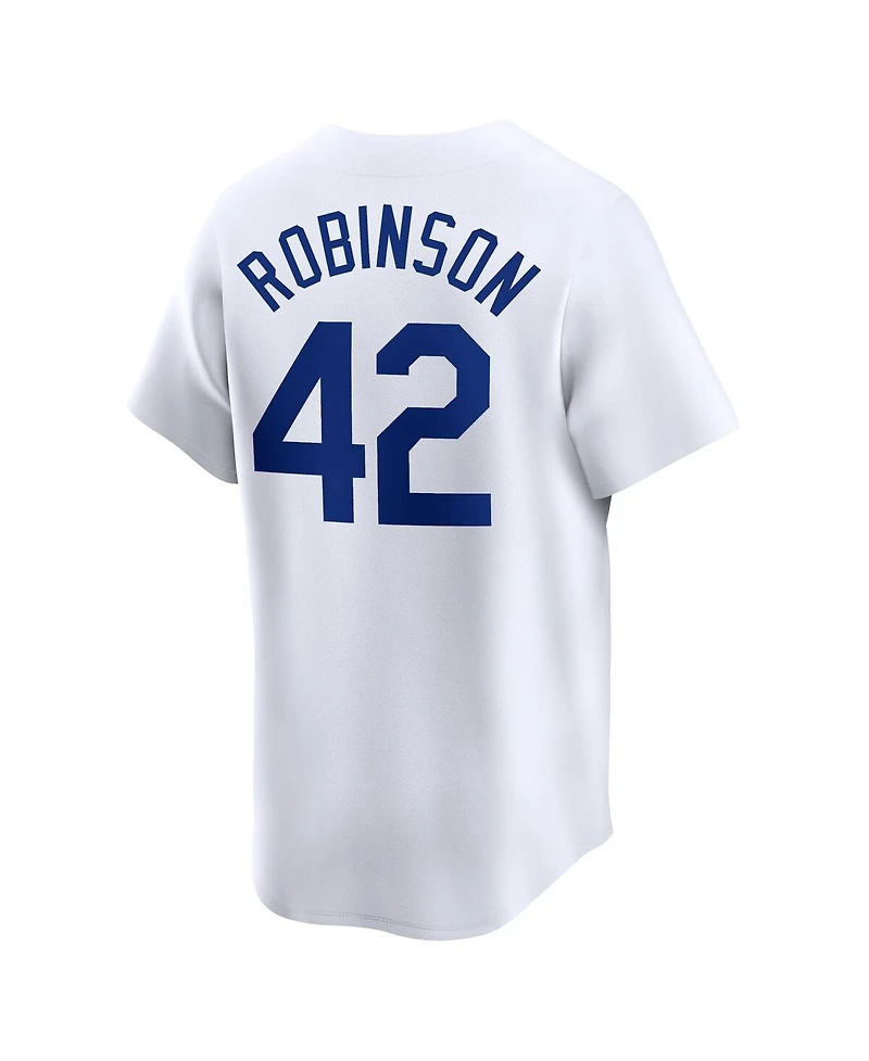 Nike Men's Jackie Robinson White Brooklyn Dodgers Throwback Cooperstown Collection Limited Jersey