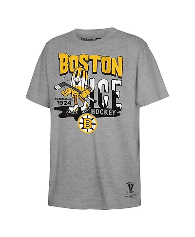 Mitchell & Ness Big Boys and Girls Gray Boston Bruins Popsicle T-Shirt