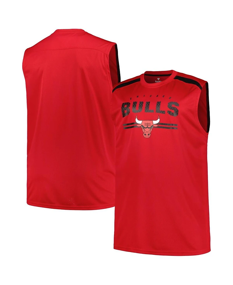 Fanatics Men's Red Chicago Bulls Big Tall Birdseye Muscle Tank Top