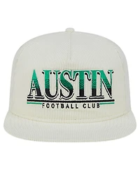 New Era Men's White Austin Fc Throwback Corduroy Golfer Adjustable Hat