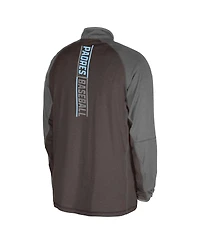 New Era Men's Brown San Diego Padres Father's Day Raglan Quarter-Zip Top