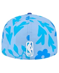 New Era Men's Blue Dallas Mavericks Palm Fronds 2-Tone 59FIFTY Fitted Hat