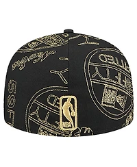 New Era Men's Black Phoenix Suns 59FIFTY Day Allover Print Stencil Fitted Hat