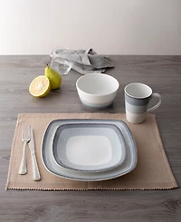 Noritake Colorscapes Layers Square Dinner Plate Set of 4, 10.75"
