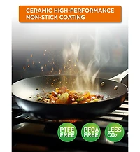 Commercial Chef 7-Piece Ecopan Cookware Set for Home & Kitchen, Hard Anodized Aluminum Pots and Pans Set Nonstick with Skillet, Saucepan, Stock Pot an