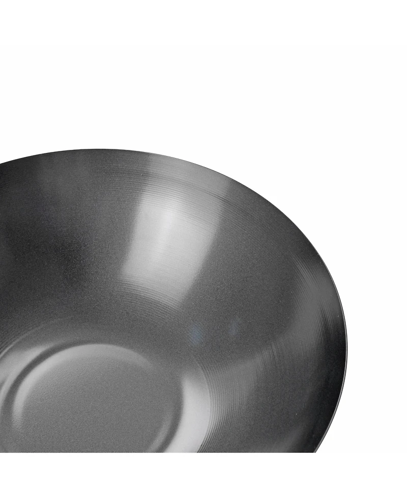 Commercial Chef 12" Carbon Steel Wok with Acacia Wood Handle, Non Stick Stir Fry Pan with Ceramic Coating, Safe for Any Cooktop or Grill, Lighter