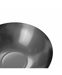 Commercial Chef 12" Carbon Steel Wok with Acacia Wood Handle, Non Stick Stir Fry Pan with Ceramic Coating, Safe for Any Cooktop or Grill, Lighter