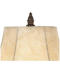 Barnes and Ivy Rosslyn Rustic Swing Arm Wall Lamps Set of 2 Bronze Plug-in Light Fixture Faux Leather Shade for Bedroom Bedside Living Room Reading