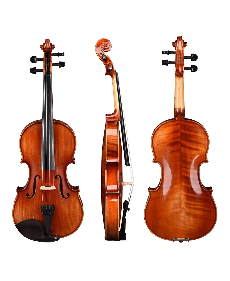 Yescom Solid Wood Violin 4/4 Full Set Fiddle Beginner Violin Full Size with Case Shoulder Rest for Student Adults