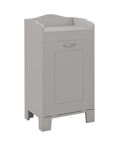 Homcom Tilt-out Laundry Storage Cabinet with Hamper Compartment,