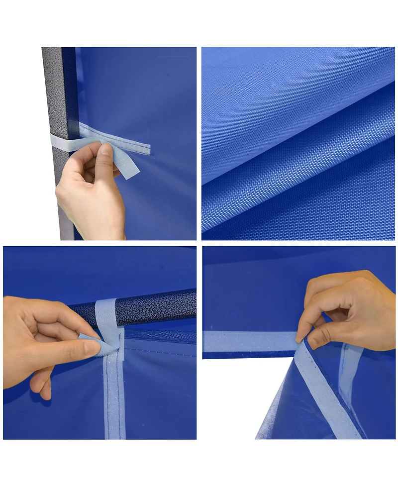 InstaHibit 1080D 120g Privacy Sidewall UV30+ Fits 10x10ft Canopy Gazebo 2 Pieces