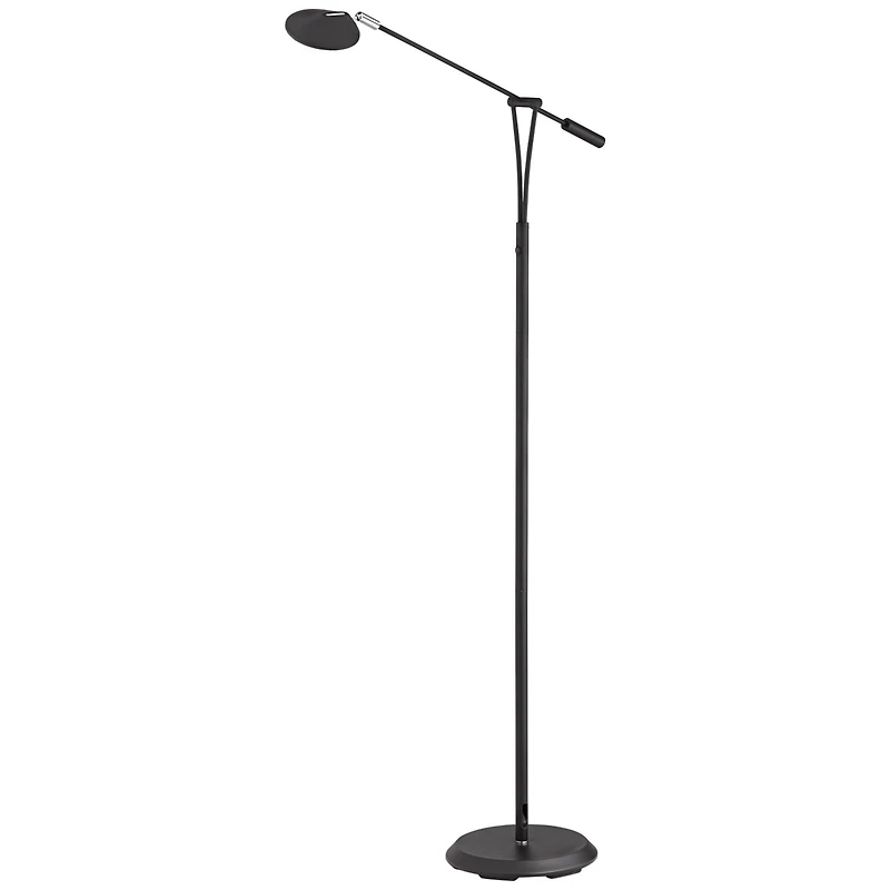 360 Lighting Traditional Pharmacy Floor Lamp Led Dimmable 62" Tall Black Adjustable Arm for Living Room Reading Bedroom Office