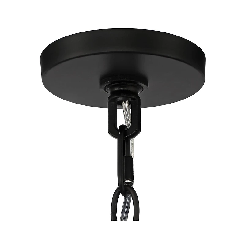 Barnes and Ivy Clara Black Soft Gold Iron Pendant Chandelier 26 1/2" Wide French Amber Crystal 5-Light Fixture for Dining Room House Home Foyer Entryw