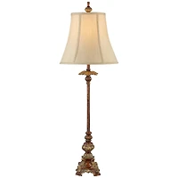 Regency Hill Juliette 36 1/2" Tall Skinny Large Buffet End Table Lamps Set of 2 Brown Light Bronze Finish Living Room Bedroom