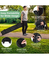 Slickblue 13 x 13 Feet Pop-Up Patio Canopy Tent with Shelter and Wheeled Bag-Grey