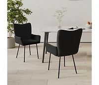 Dining Chairs 2 pcs Black Velvet