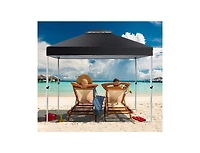 Slickblue 2-Tier 10 x 10 Feet Pop-up Canopy Tent with Wheeled Carry Bag
