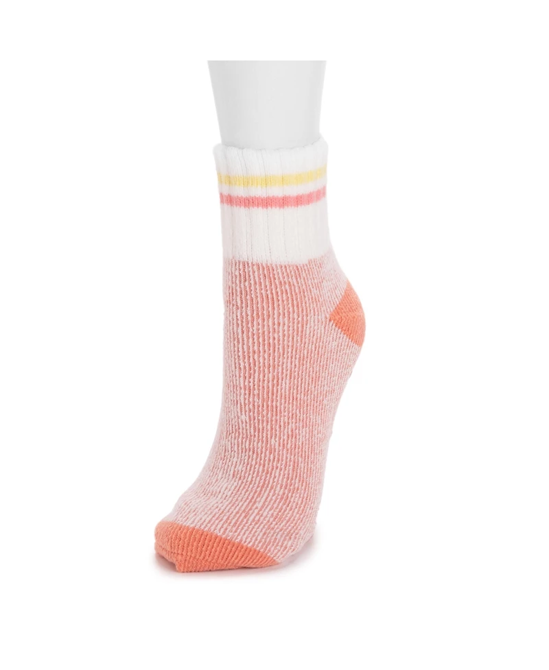 Muk Luks Women's Rib Cuff Lounge Sock