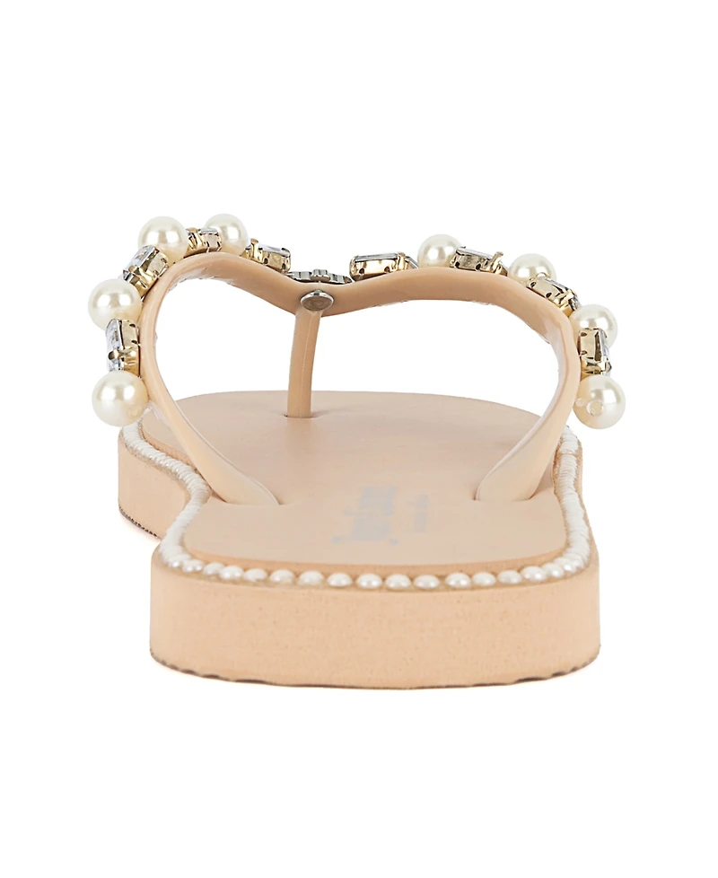 Juicy Couture Women's Sade 2 Embellished Flip Flop Sandals