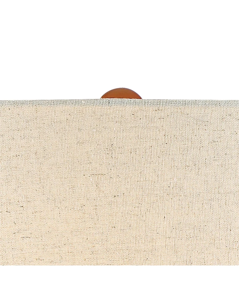 360 Lighting Andi Mid Century Modern Table Lamp 24.5" High Hammered Bronze Ceramic Wood Off White Tall Drum Shade for Living Room Bedroom House Bedsid