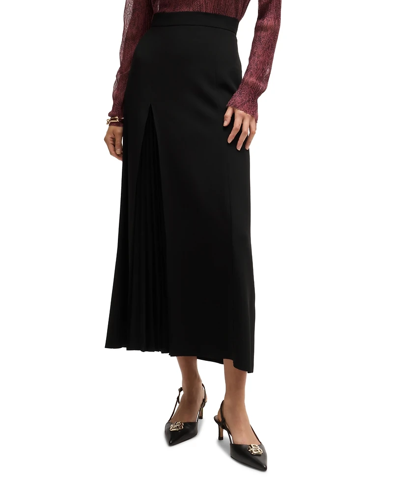 Boss by Hugo Boss Women's Plisse Detail Maxi Skirt