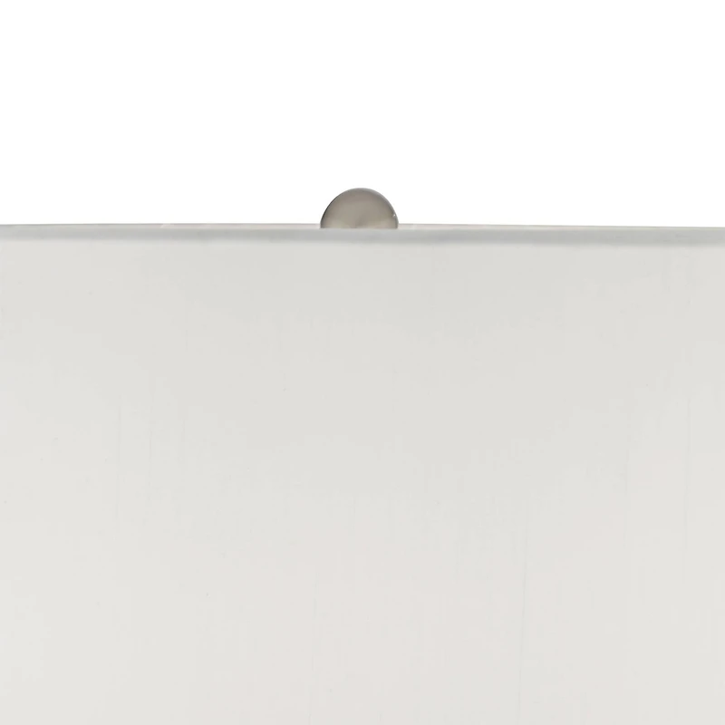 360 Lighting Marcus Modern Table Lamp 30" Tall Mercury Glass Column Shape White Drum Shade for Bedroom Living Room Bedside Nightstand Office Kids
