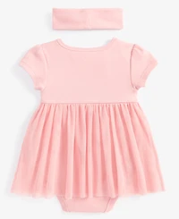 Baby Girls Tulle Bodysuit & Headband, 2 Piece Set, Exclusively at Macy's