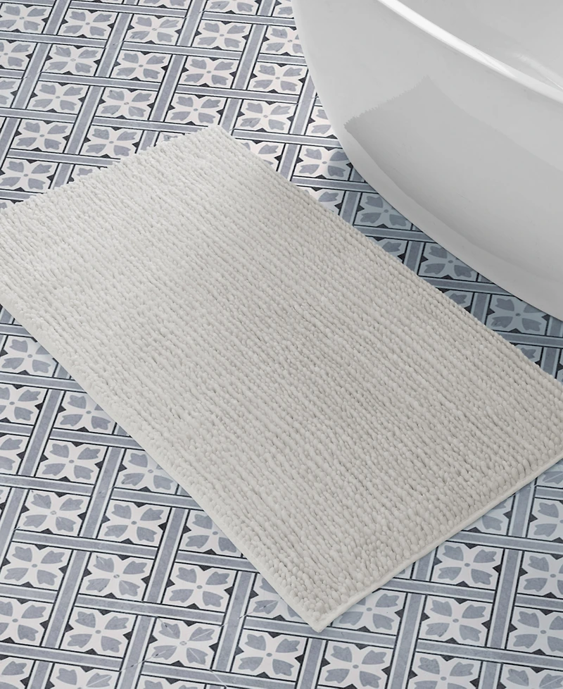 Laura Ashley Butter Chenille Bath Mat, 27" x 45"
