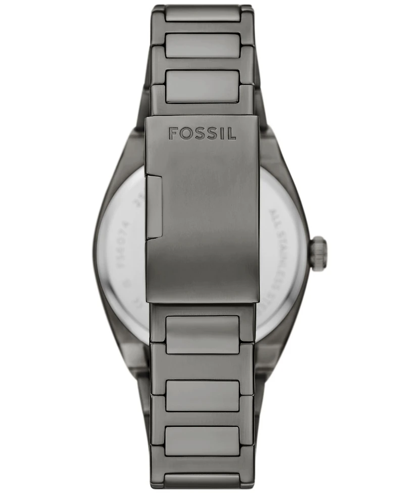 Fossil Men's Everett Three-Hand Date Gunmetal Stainless Steel Watch 42mm