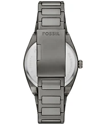 Fossil Men's Everett Three-Hand Date Gunmetal Stainless Steel Watch 42mm