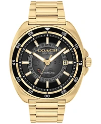 Coach Men's Automatic Gold Charter Stainless Steel Watch 44.5mm