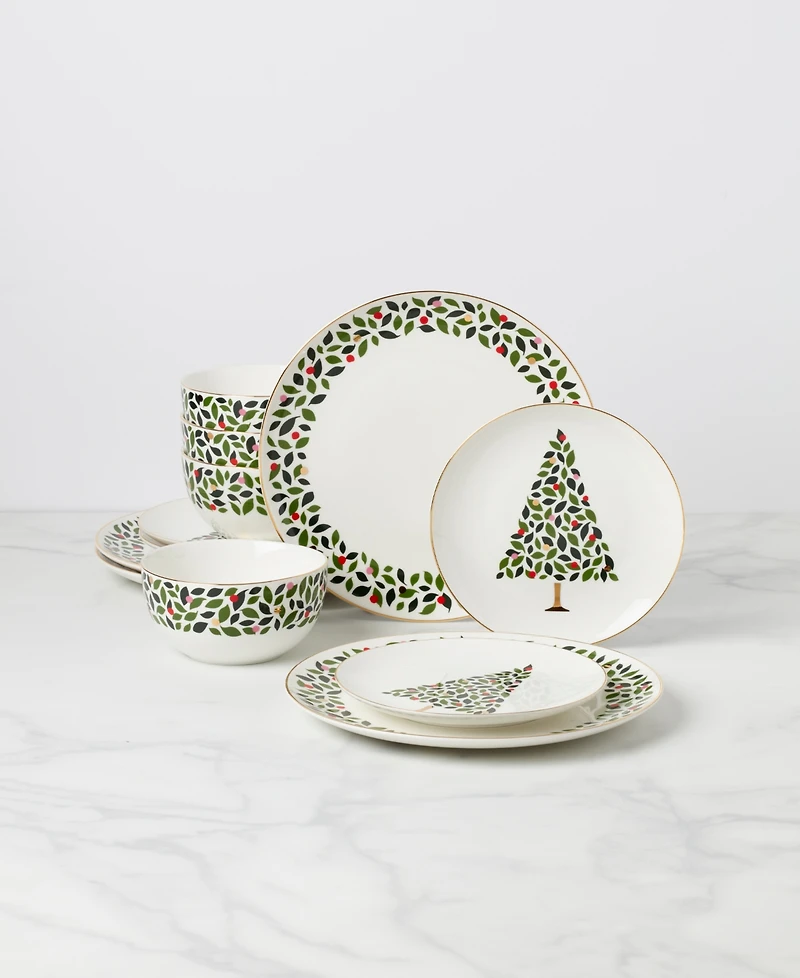 Kate Spade Evergreen 4-Piece Soup/ Cereal Bowls