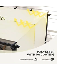 Uv-Blocking Splashproof Pergola Canopy for 10'x11.8' Shelters
