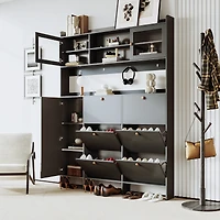 Streamdale Multifunctional Shoe Cabinet with Storage & 6 Drawers