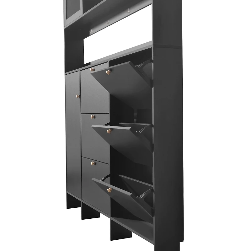 Streamdale Multifunctional Shoe Cabinet with Storage & 6 Drawers