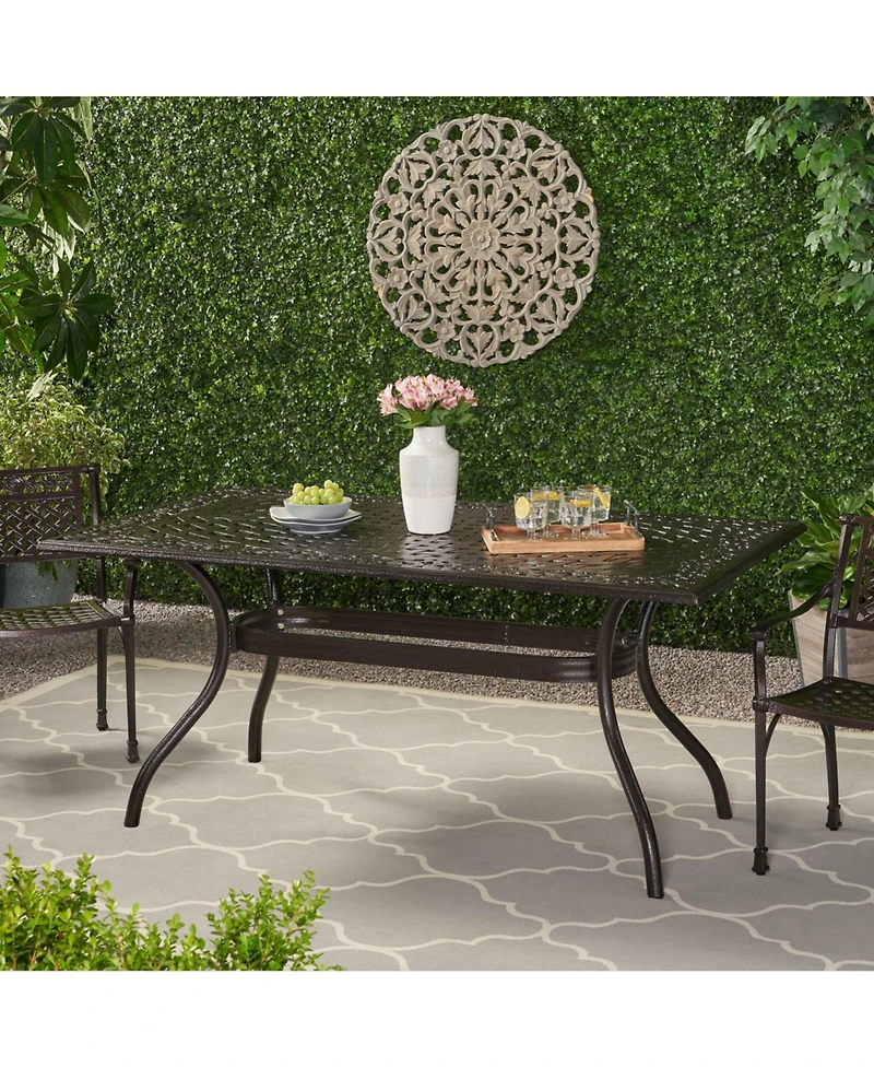 Streamdale Elegant Cast Aluminum Lattice Dining Table