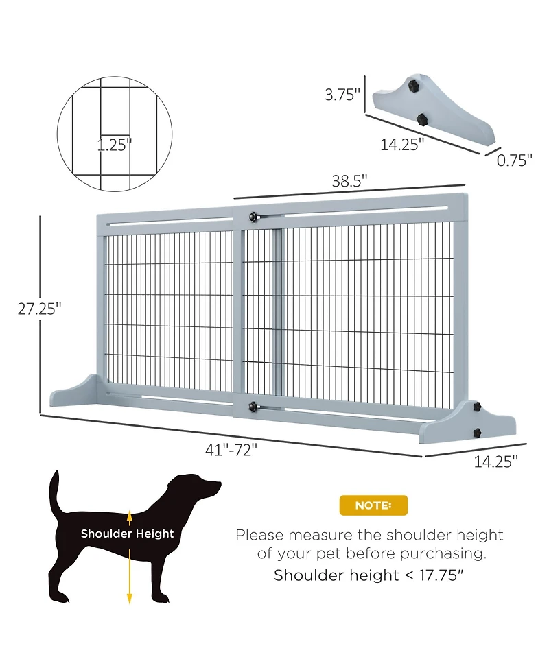 Streamdale Furniture Retractable Wooden Pet Gate for Easy Access Control