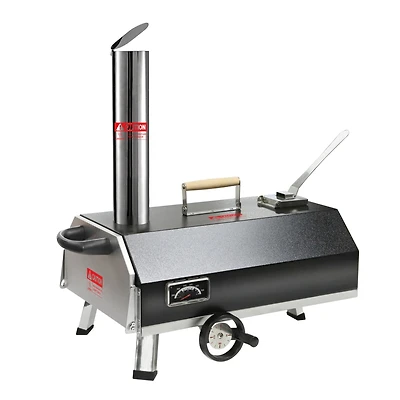 Streamdale Furniture Black 12 Outdoor Pizza Oven: Portable, Wood-Fired, Authentic Stone Baked Pizzas