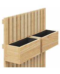 Adjustable Raised Bed with Trellis for Climbing Plants