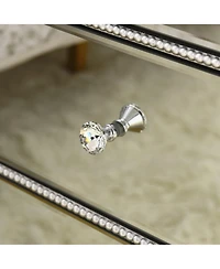 Streamdale Furniture Pearl Silver Mirrored 3-Drawer Cabinet
