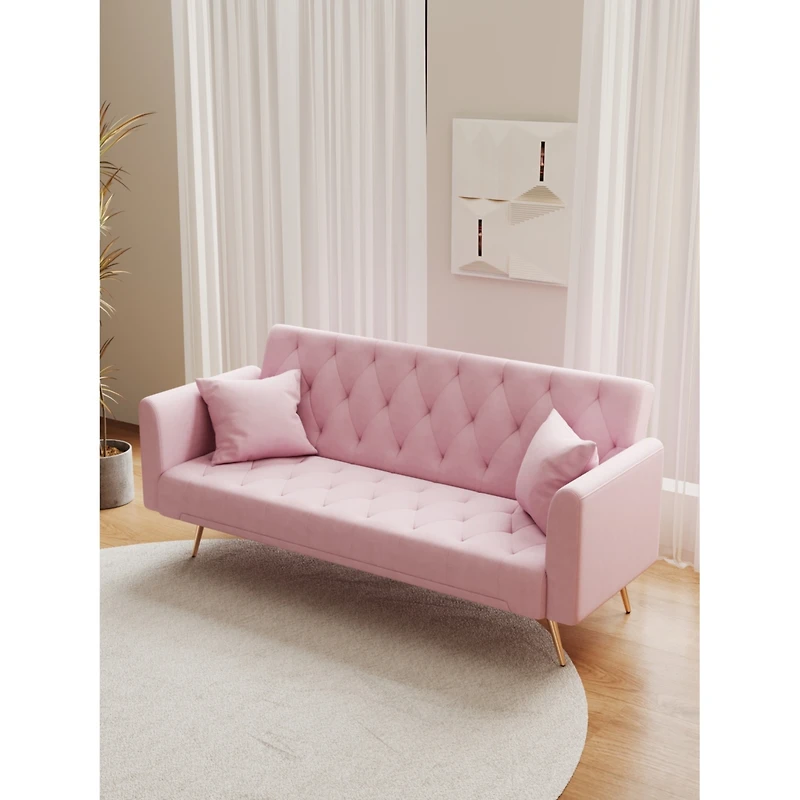 Streamdale Furniture 71" Convertible Double Folding Living Room Sofa Bed