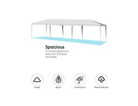 Slickblue 10 x 30 Feet Gazebo Canopy Tent with Connection Stakes and Wind Ropes