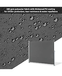 119x71 In Outdoor Retractable Side Awning Folding Privacy Screen Divider Garden