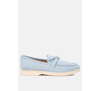 Nautica suede knot detailed loafers